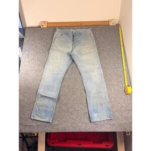 Vintage Sears Roebuck Flared Jeans 36x30Light Wash Faded Distressed